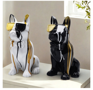 Statuetta in Resina Dipinta a Mano <span class=keywords><strong>Personalizzata</strong></span> di Bulldog Francese per Arredamento Casa - Product Image 3