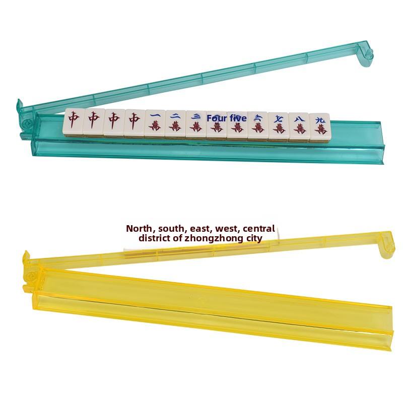 Mahjong Ruler 18-Inch Luxury Transparent Mahjong Sorting Ruler 2-in-1 Push Rod Design ...