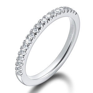 Anillo de Moissanita de Media Eternidad Color D de 1.4mm, Anillo Apilable de Plata S925 para el Dedo Anular, Estilo <span class=keywords><strong>Indie</strong></span> Minimalista al por Mayor - Product Image 5