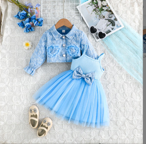2025 printemps automne filles décontracté deux pièces ensemble à manches longues veste 2 pièces robes ensemble 0-4 <span class=keywords><strong>ans</strong></span> décontracté filles vêtements ensembles - Product Image 2
