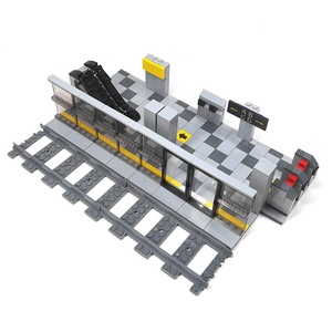 Blocchi da Costruzione MOC con Particelle Piccole per Decorazione <span class=keywords><strong>Stazione</strong></span> Metro, Cancello, Porta di Controllo Bagagli e Binario - Product Image 5