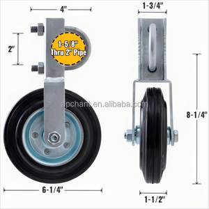 Farm Gate Wheel 6 pollici per i cancelli in gomma dura <span class=keywords><strong>sotto</strong></span> il montaggio di Gate apriscatole in metallo cancello, Farm Gate-acciaio regolabile - Product Image 5