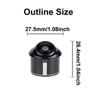 Cámara de Visión Trasera Compacta Empotrada AHD 1080P con Sensor Starlight, Gran Angular de 155°, Impermeable IP68, Universal para Remolques/Autocaravanas