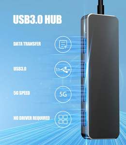 Hub USB SYONG, USB-A mâle, 4 en <span class=keywords><strong>1</strong></span>, hub USB haute vitesse, 3 USB 2.0 et <span class=keywords><strong>1</strong></span> USB 3.0, multiport, extension, transfert rapide, ordinateur portable, souris, caméra - Product Image 2