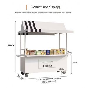 Chariot de restauration mobile pour frites, chariot alimentaire mobile avec friteuse pour frites et nuggets - Product Image 3