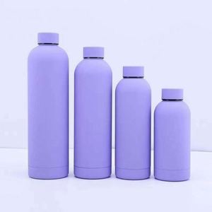 Modern Design Vacuum Insulated Stainless Steel Water Bottle Minimalist Style Travel Use 24H Thermal Retention Multi Color Option - Product Image 5