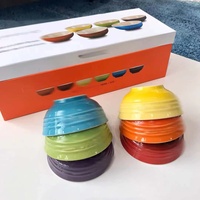 Ensemble de 6 mini-bols en céramique colorés, bols de service empilables de petite taille pour sauces, collations, desserts et condiments, vaisselle de cuisine