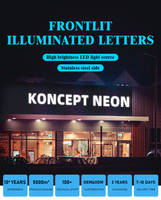 Letrero Luminoso LED Impermeable para Exteriores, Letrero Personalizado para Tienda, Letrero Comercial con Letras 3D Iluminadas