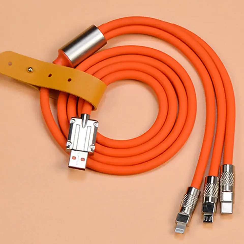 Holesale-cable de carga rápida para teléfono móvil, cable de datos USB de aleación de aluminio y silicona, tipo C