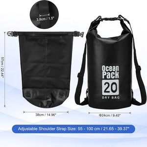 กระเป๋าแห้ง Ocean Pack ขนาด 2 5 10 15 20 ลิตร กันน้ำ สำหรับกิจกรรมกลางแจ้ง ตั้งแคมป์ ว่ายน้ำ เก็บของ กระเป๋าเป้สะพายหลังสำหรับเดินป่า ท่องเที่ยว ผจญภัย - Product Image 5
