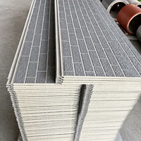 Panneaux muraux extérieurs isolants de 40 cm de large en acier Galvalume avec âme en mousse PU, durables pour les murs de garage et d'atelier