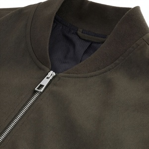 Blouson Bomber Vert Olive pour Homme, Fermeture Éclair, Col Mandarin Décontracté, Coupe Classique, Extérieur en Polyester, Vêtement d'Hiver Respirant - Product Image 5