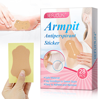 Vente en gros 28 pièces autocollant anti-transpirant pour les aisselles coussinets anti-transpiration jetables absorbants pour les aisselles
