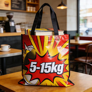 שקיות בד לא ארוג בסיטונאות במלאי, שקיות נשיאה אקולוגיות הניתנות להתאמה אישית, שקיות קניות לקידום מכירות מעובות ומצופות - Product Image 3