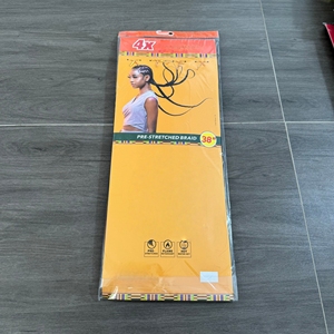 Treccine Sintetiche all'Uncinetto per Donne <span class=keywords><strong>Nere</strong></span>, Capelli Yaki Pre-stirati per Intrecciare, Extension per Capelli Africani Ez Braids 4X 38 Pollici 240g - Product Image 6