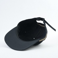 Gorras Personalizadas de 5 Paneles, Estilo Deportivo, Color Negro, con Logotipo Bordado, Tela de Nailon, para Uso Empresarial