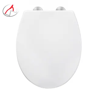 Kayluore-housses de siège de toilette rond, en forme d'œuf, noir, blanc, en duroplast, un bouton, à dégagement rapide