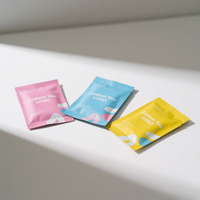 Sachet plat imprimé sur mesure à trois soudures, mat, de qualité alimentaire, pour cosmétiques, masques, poudres et emballages de produits chimiques quotidiens