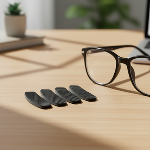 Almohadillas nasales Db para gafas, 1 mm de grosor, texturizadas, antideslizantes, de poliuretano, negras, 6 pares, soporte cómodo para la puente nasal - Product Image 2