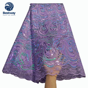 Tela de encaje bordado con Secuencia de encaje de red francesa Bestway para mujer - Product Image 5