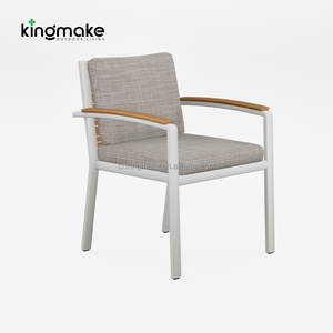 Ensemble <span class=keywords><strong>de</strong></span> meubles d'extérieur modernes, table et chaises <span class=keywords><strong>de</strong></span> restaurant d'hôtel, accoudoirs en teck, <span class=keywords><strong>chaise</strong></span> <span class=keywords><strong>de</strong></span> jardin stable pour l'extérieur - Product Image 3