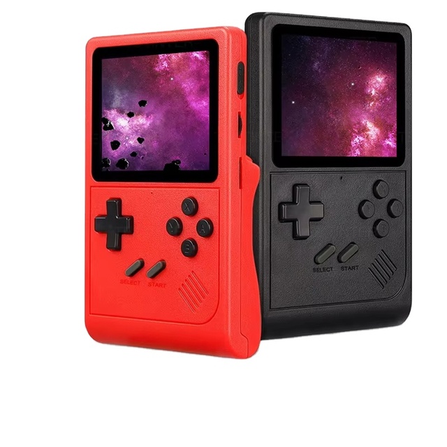 GB300 Mini Retro Handheld Game Console Features Customizable Plastic Casing and Button Colors, and Customizable Printed Logos.