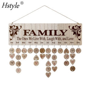 <strong>Gifts</strong> <strong>for</strong> Mom <strong>Grandma</strong> to Remember <strong>Birthdays</strong> Wooden Family <strong>Birthday</strong> Board Calendar DIY with 100 Wood Tags Wall Hanging SD1665 - Product Image 2