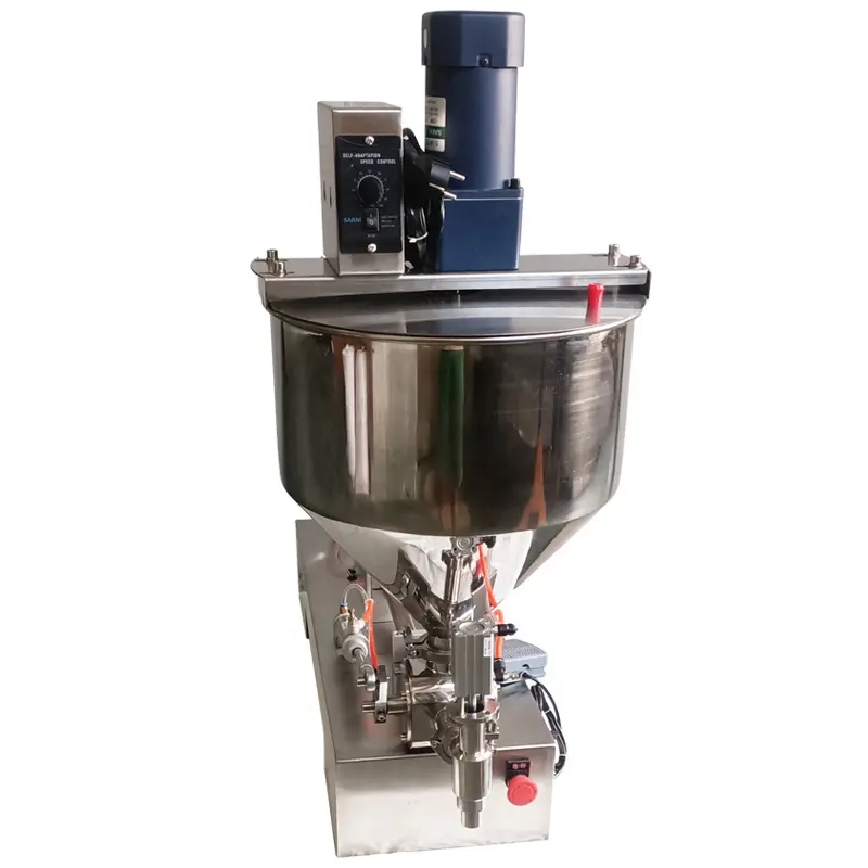 מכונת ערבוב ומילוי משחה 1000 מ""ל קרם יוגורט חתיכות מיץ קוסמטיות של מכונת מילוי פירות