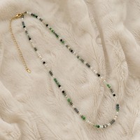 Colliers perlés en or plaqué avec pierres naturelles et perles d'imitation, style bohème, pour femmes, vente en gros OEM/ODM