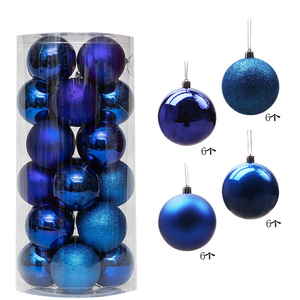 Boules de Noël en plastique incassable OEM/ODM, miroir/mat/pailleté, décorations de Noël pour arbre décoratif de centre commercial - Product Image 6