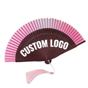 Abanico de Mano Plegable Ligero de Bambú con Logotipo Personalizado, Portátil para Festivales de Música al Aire Libre, Fiestas Nocturnas, Regalos Empresariales - Product Image 2