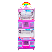Zhikui Mini-grue à monnayeur 4 joueurs économique en plastique et métal, jeux anglais pour adultes, couleurs personnalisables pour salle d'arcade