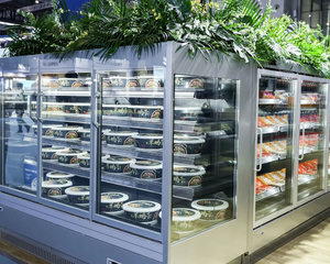 1.5 मीटर डबल तापमान एयर कूलिंग सेमी-ऊर्ध्वाधर आइसक्रीम और जमे हुए खाद्य मांस प्रदर्शन फ्रीजर के साथ फ्रीजर - Product Image 1