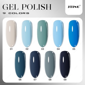 JTING New Arrival Autumn Winter Navy Blue 9colors Nail Gel Polish Set <b>Box</b> Collection OEM/ODM Free Private Custom Brand Design - Product Image 3
