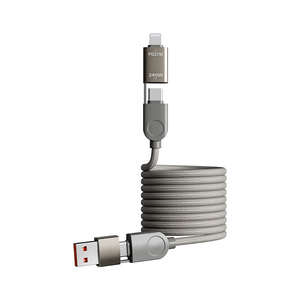 Cable de Datos Magnético de Carga Rápida de 240W con Trenzado de Nailon para <span class=keywords><strong>iPhone</strong></span>, Cable de Carga Rápida 4 en 1 <span class=keywords><strong>USB</strong></span> <span class=keywords><strong>C</strong></span> de Nailon para Samsung - Product Image 2