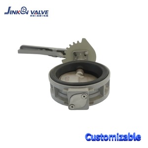 Vanne papillon en aluminium à commande manuelle, joint souple EPDM, <span class=keywords><strong>disque</strong></span> en acier inoxydable personnalisable, vanne papillon de qualité export - Product Image 1