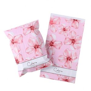 Sac polymailer d'expédition rose recyclé éco-responsable imprimé sur mesure, sac poly d'expédition imprimé, sac postal auto-scellant, fabricant - Product Image 3