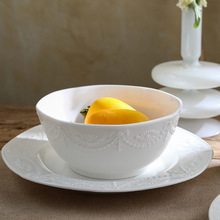 Competitive Price European Hotel <b>Dinnerware</b> <b>Sets</b> Porcelain Dinner Plate Vintage Ceramic Tableware Oven Safe Dishwasher Safe - Product Image 5
