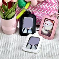 Porte-badge rectangulaire transparent en PU, pochette de présentation pour badges et épingles de collection Anime, pour décoration d'Itabag