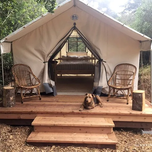 Su geçirmez tuval branda lüks glamping açık yaşam safari çadırı