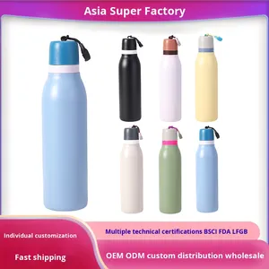 Vaso Térmico Personalizable de Acero Inoxidable sin BPA de 550ml y 750ml con Aislamiento al Vacío, con Pajita y Cuerda para Deportes, Camping, Bebidas Frías y Calientes - Product Image 3