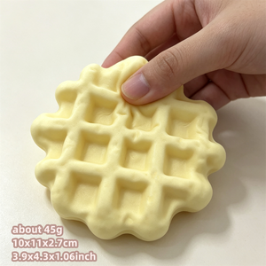 Gaufre belge ronde de 4,3 pouces, fausse gaufre moelleuse, accessoire de présentation, ornement pour photographie culinaire, vitrine de boulangerie, décoration artisanale DIY pour la maison - Product Image 2