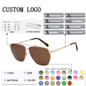 Gafas de Sol Estilo Piloto, Montura Completa Rectangular, Lentes Polarizadas, 100% Protección UV, Unisex, para Adultos, para Exteriores - Product Image 2