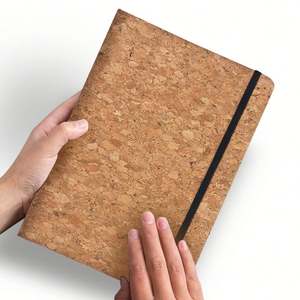 Blocco Note A5 in Sughero Stampato con Copertina Bicolore e Elastico - Vendita all'Ingrosso |   Quaderno Personalizzato con Copertina Morbida per Ufficio e Regalo, 100 Fogli - Product Image 3