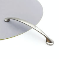 Poignées de meuble en Zamak massif nickel satiné robustes, base ovale évasée, poignées arche, quincaillerie de rénovation pour meubles, vente en gros