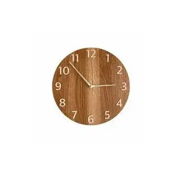 Jam kayu rumah pertanian besar 18 inci jam dinding kayu dekoratif pedesaan dioperasikan baterai antik tidak berdetik jam besar bulat