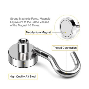 ตะขอแม่เหล็กนีโอไดเมียมที่แข็งแรงสำหรับห้องครัว บ้าน ห้องเรียน ไวท์บอร์ด ตู้เย็น ครูซ - Product Image 2