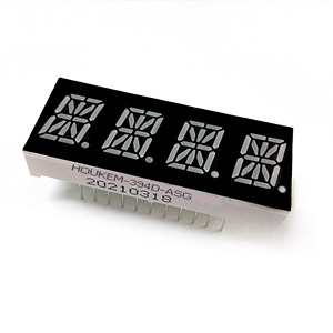 Pantalla Alfanumérica Económica <span class=keywords><strong>de</strong></span> 0.39 Pulgadas, 4 Dígitos, 16 Segmentos, Houkem-394D-A/BW, Aplicable a Relojes - Product Image 2