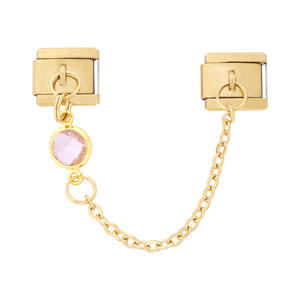 イタリア製新モデルモジュールブレスレットステンレスダブルフェスティバル18KゴールドペンダントチェーンDIYリラックスアクセサリー - Product Image 3