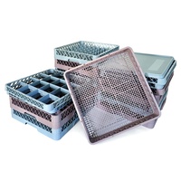 Panier de rangement en maille plastique pour tasses et verres de restaurant et d'hôtel, écologique, empilable, support de cuisine, panier de rangement pour tasses, direct usine